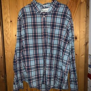American Eagle button up plaid shirt NWOT